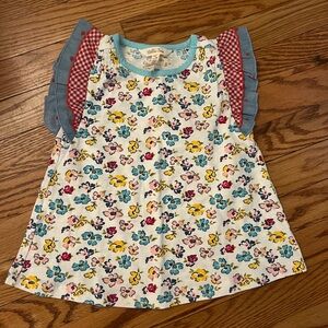 Matilda Jane Floral Dress with Blue Trim